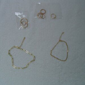 LOT OF ASSORTED GOLD PLATED JEWELRY~NOT SOLID GOLD, JUST PLATED~~EARRING…